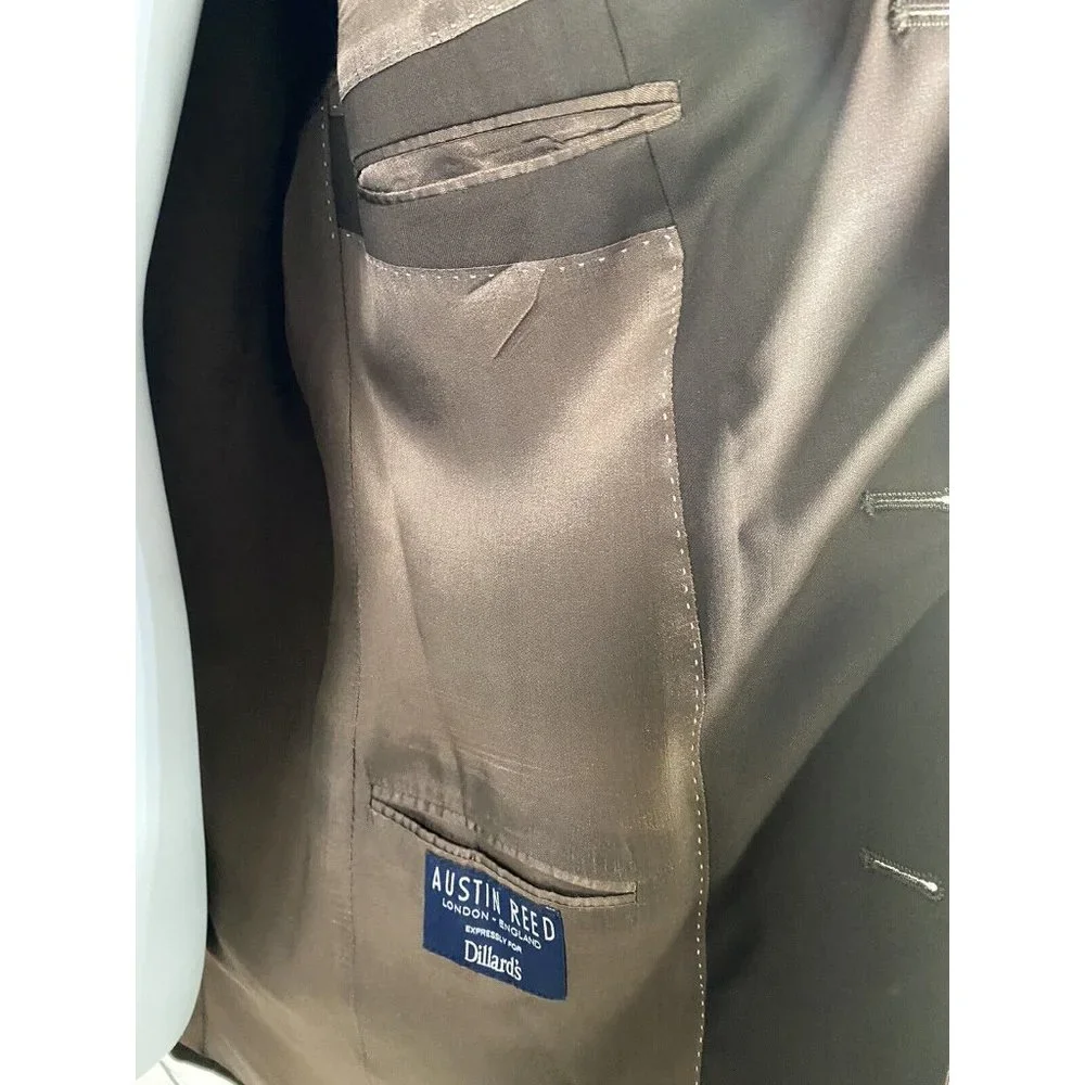 Austin Reed Dillards Brown 3 Button Blazer Jacket Single Breasted 42L